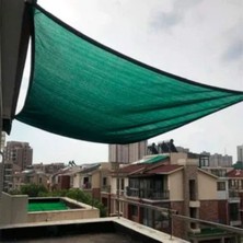 Torsan Balkon Filesi – Yüzde 95 Lik – Yeşil – Şeritli Halkalı - 2 Metre x 5 Metre