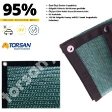 Torsan Araba Gölgelik – Yüzde 95 LİK – Yeşil – Şeritli Halkalı - 3 Metre x 4 Metre