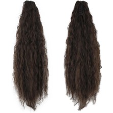 Peruk Market Tokalı Kabarık Dalgalı At Kuyruğu - Açık Kahve