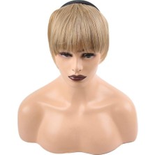 Peruk Market Taçlı Fiber Sentetik Perçem - Karamel Platin Röfleli