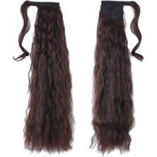 Peruk Market Bağlamalı Kabarık Dalgalı At Kuyruğu - Koyu Kahve