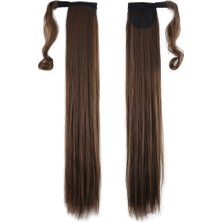 Peruk Market Bağlamalı Düz At Kuyruğu - Kumral