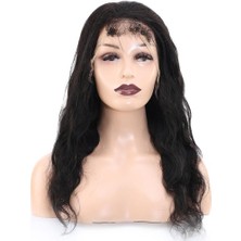 Peruk Market Front Lace Gerçek Tül Peruk Dalgalı  - Doğal - 60-65CM