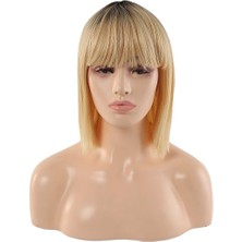 Peruk Market Kahve Platin Ombreli Gerçek Perçemli Peruk