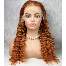 Peruk Market Gerçek Front Lace Tül Peruk - Yoğun Dalgalı - Bakır 70-75CM