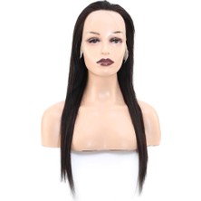 Peruk Market Düz Front Lace Gerçek Tül Peruk - Doğal - 60-65CM