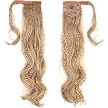 Peruk Market Bağlamalı Dalgalı At Kuyruğu - Karamel Platin Röfleli