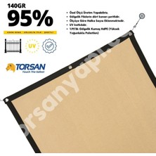 Gölgelik Tente – 95LIK Gölgelik File – Çit Filesi – Krem Renk - 2 Metre x 5 Metre