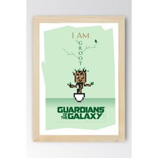 Guardians Of The Galaxy Groot Çerçeveli Tablo - Galaksinin Koruyucuları Film Posteri Tablo