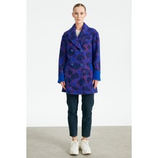 1539.01 Kruvaze Önü Düğmeli Desenli Hırka Qks