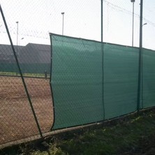 Bahçe Çit Brandası – 95LIK Gölgelik File - 140GR – Siyah Şeritli Halkalı – Yeşil - 6 Metre x 9 Metre