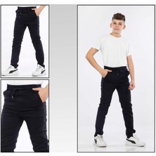 Modi Clas Yandan Cepli - Beli Lastikli -Bağcıklı %98 Pamuk %2 Likralı-Erkek Çocuk Pantolonu