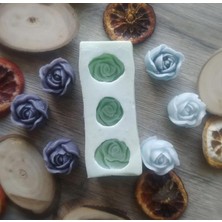 Ipek Hobi Minik 3 Lü Tomruk Gül Silikon Kalıp