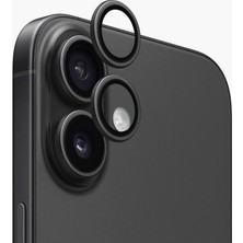 Anank Iphone 16 2x Anti Reflektif Titanyum Kaplama Lens Koruyucu Siyah