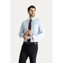 Uzun Kol Slim Fit Dar Kesim Non Iron Ütü Gerektirmeyen Pamuklu Gömlek