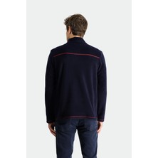 Yarım Fermuarlı Nakışlı Polar Sweatshirt