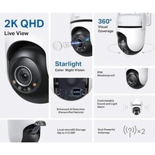 Tapo C520WS, 2k Qhd Dış Mekan Wi-Fi/ethernet Güvenlik Kamerası, Hareket Tespit/takibi , 360°, IP66 Su Geçirmez, Renkli Gece Görüşü, Çift Yönlü Ses, Bulut/yerel Depolama, Sesli ve Işıklı Alarm