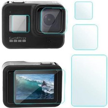 Hero 8 Temperli Cam Ekran Koruyucu, Gopro Hero 8 ile Uyumlu