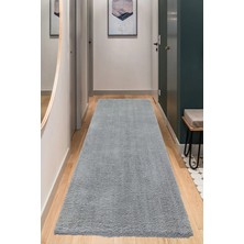 Decofloor Halı Microfiber Gri Dokuma Halı Yumuşak Dokulu Puffy Halı Shaggy Kalitesinde Ultra Konfor