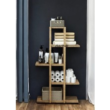 Çakır Home Çam Ahşap 5 Katlı Çiçeklik Saksılık Çiçek Standı Dekoratif Raf Çok Amaçlı Kullanım