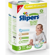 Slipers Bebek Bezi Midi Boy 3 No Jumbo Paket 240' Lı (60 Adet x 4 Paket )