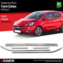 S-Dizayn Opel Corsa E Krom Cam Çıtası 6 Prç. 2015-2019