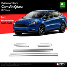 S-Dizayn Ford Focus 3 SD Krom Cam Çıtası 8 Prç 2011-2018