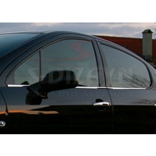 S-Dizayn Peugeot 407 Krom Cam Çıtası 4 Prç 2004-2010