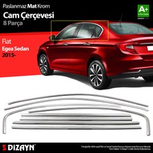 Fiat Egea Sd Krom Cam Çerçevesi 8 Prç. 2015 Üzeri Mat Krom A+ Kalite