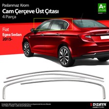 Fiat Egea Sd Krom Cam Üst Çıtası 4 Prç. 2015-2020