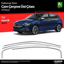 Fiat Egea Hb Krom Cam Üst Çıtası 4 Prç. 2015-2020