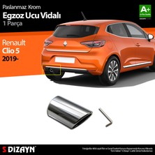 Renault Clio 5 Krom Egzoz Ucu Vidalı 2019 Üzeri