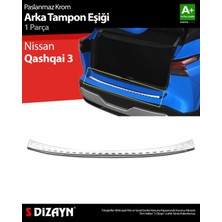 S-Dizayn Nissan Qashqai 3 Krom Arka Tampon Eşiği 2021 Üzeri