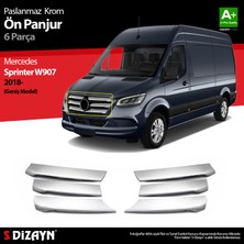 Mercedes Sprinter W907 Krom Ön Panjur Geniş Model 6 Prç 2018 Üzeri