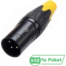 Losen LA1129BG Xlr 3-Pin Erkek Konnektör Gold Pins