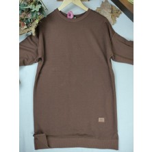 Almina Iki Iplik Pamuk Penye Tesettür Tunik Sweatshirt