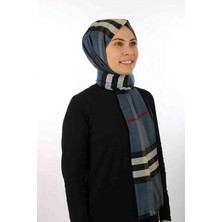 Burberry Şal Lacivert Kırmızı