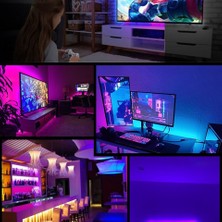 Devrik Teknoloji Şerit LED Rgb 5 Metre 16 Renk Kumandalı Adaptörlü 3 Çipli LED Hazır Set Tak Çalıştır Slikonlu