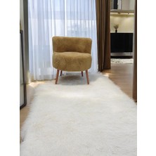 EDAM Cappuccino Teddy Kumaş Çay Seti Ikili Koltuk Berjer ve Puf Takımı (Salon, Balkon, Ofis) 3'lü Takım