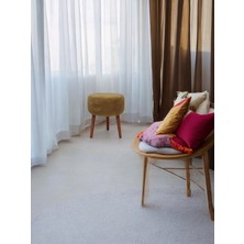 EDAM Cappuccino Teddy Kumaş Çay Seti Ikili Koltuk Berjer ve Puf Takımı (Salon, Balkon, Ofis) 3'lü Takım