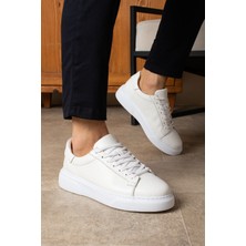 Safari Ayakkabı Tommy Erkek  Deri Sneaker Ayakkabı Beyaz
