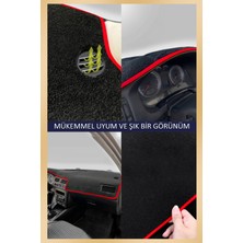 Fiat Uno Için Uygun Torpido Koruma Halısı Siyah Kenar Renk Siyah
