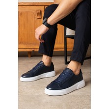 Safari Ayakkabı Tommy Erkek  Deri Sneakers Ayakkabı Lacivert