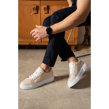 Safari Ayakkabı Tommy Erkek  Deri Sneaker Ayakkabı Bej
