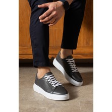 Safari Ayakkabı Tommy Erkek  Deri Sneaker Ayakkabı Gri