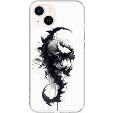 Dali Design Apple iPhone 13 Mini Uyumlu Şeffaf Kılıf Venom Tasarımlı