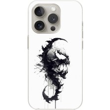 Dali Design Apple iPhone 12 Pro Max Uyumlu Şeffaf Kılıf Venom Tasarımlı