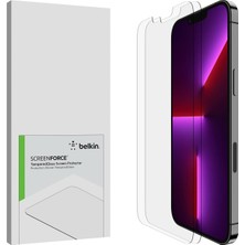 Belkin iPhone 14 Plus iPhone 13 Pro Max 2'li Paket Ekran Koruyucu Temperedglass Dahil Edilen Kılavuz Çıkartmalarıyla Kolay Uygulama