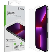 Belkin iPhone 14 Plus iPhone 13 Pro Max 2'li Paket Ekran Koruyucu Temperedglass Dahil Edilen Kılavuz Çıkartmalarıyla Kolay Uygulama