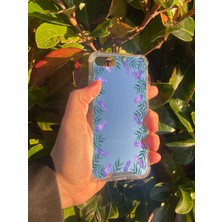 Just Cheap Store Apple iPhone Se 2020 Uyumlu Aynalı Lavanta Desenli Darbe Kamera Korumalı Silikon Telefon Kılıfı